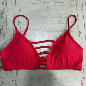 Red Express Strappy Bikini Top